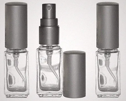 Travel Perfume Cologne Atomizer Square Glass Spray Bottle Sprayer 5ml 1/6 oz
